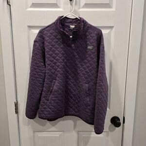 Eddie Bauer Dark Purple Quilted Pullover